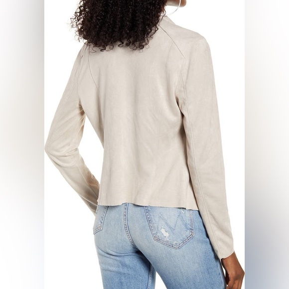 Blank NYC Faux Suede Cream Draped Blazer - Picture 3 of 9